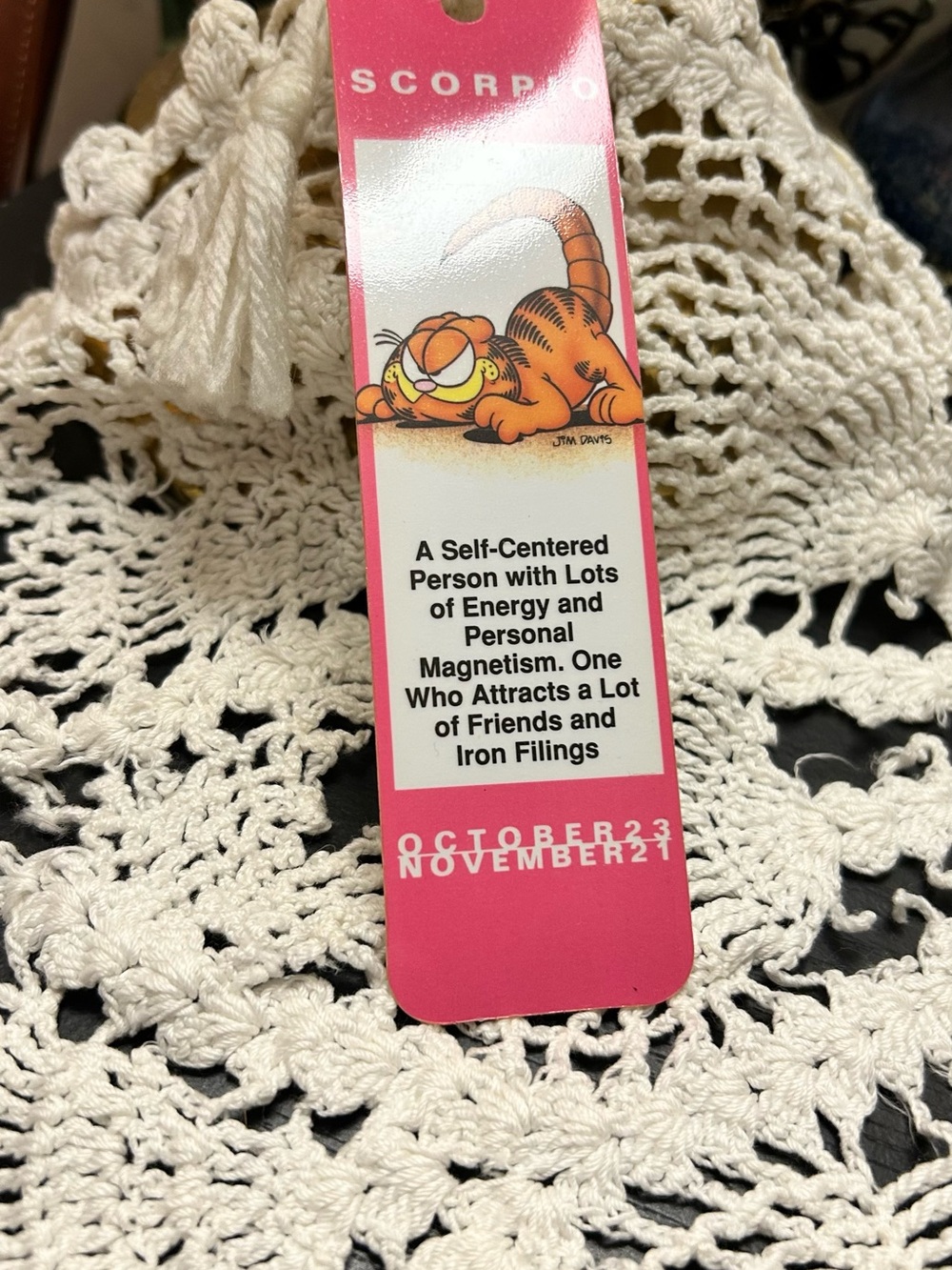 Scorpio Pink Cat Bookmark - Official Design